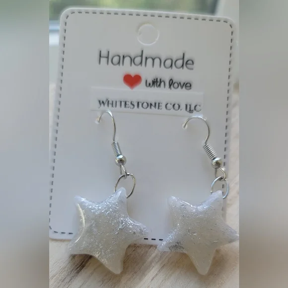 Silver Star Earrings - Picture 3 of 6
